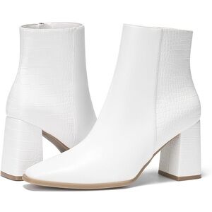 NIB White Ankle Boots Size 6.5